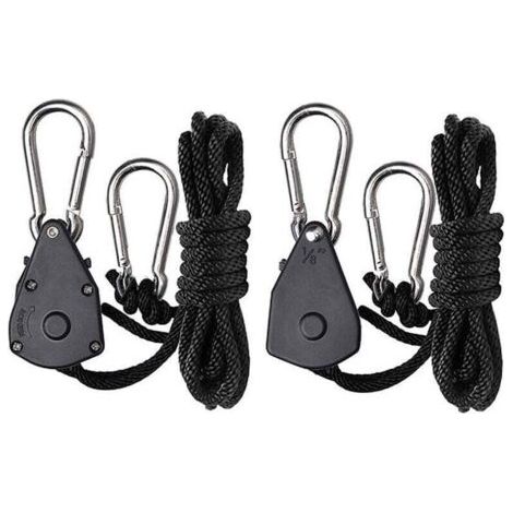 2 pièces poulies réglables de 1,8 pouces, poulies en plastique de corde de suspension de corde d'escalade (1/4)