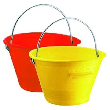 Secchio Per Muratore Mek-Edil Plastica Gialla Dia.Cm.36 Conf. 10 Pz