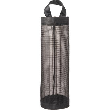 Sac de rangement en maille respirante pour sacs poubelle, 4 pièces pliables avec crochets, organiseur mural suspendu, ménage domestique, filet durable, 4 crochets inclus. (1/5)