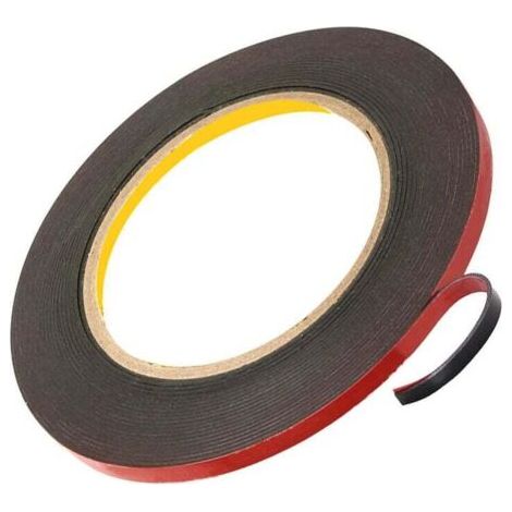 BUNTHAUS Extra starkes doppelseitiges Klebeband 3 m x 5 mm, schwarz, wasserdicht, hochtemperaturbeständig, für den Innen- und Außenbereich, 2 Stück