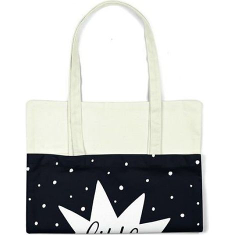 Sac Shopping - Tote Bag Coton - 34 x 40 cm - Noir - 1 Pièce (1/4)