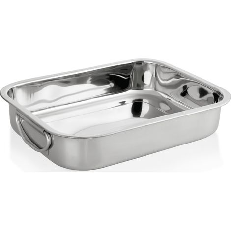 Plat à rôtir inox 37 x 27 x 6 cm poignées rabattables - Was Germany (1/2)