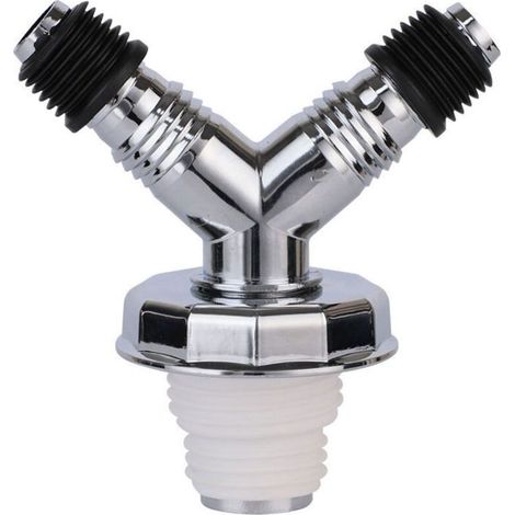 Adaptateur de siphon de sol en PVC,universel,pour cuisine,salle de bain,machine à laver,facile à installer,argenté,1 paquet (1/3)