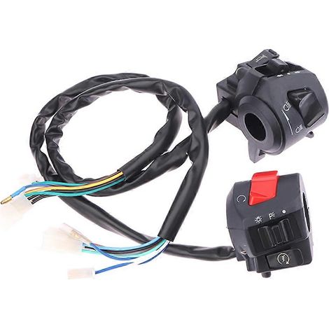 Interruptores universales para manillar de motocicleta con bocina, intermitentes, faro y arranque eléctrico. (1/5)