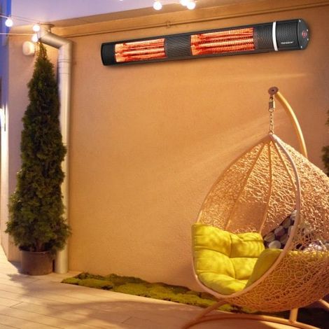 Chauffage d'extérieur Terrasse ou atelier 3000W NOIR (1/5)