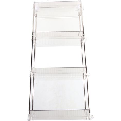 Étagère de Salle de Bain Transparente, 4 Niveaux, 37x12x70cm, Rangement Cosmétique et Organisateur Multifonction (1/4)