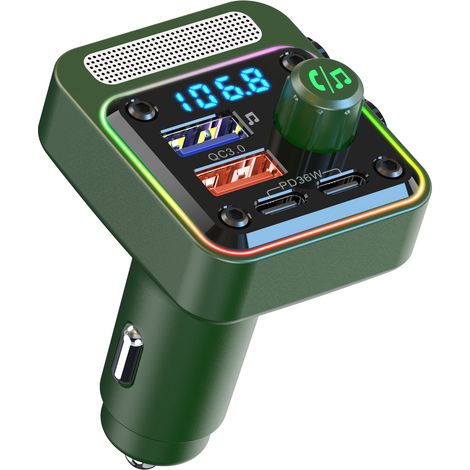 BC91 Car MP3 Player, USB Stick, Lossless HiFi Music Playback, 36W Dual PD Fast Charging, Bluetooth FM Transmitter for Car (1/3)