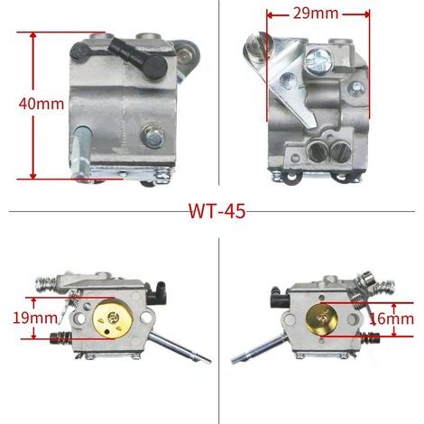 Carburateur FS48, FS52, FS66, FS81, FS106, FS160, WALBRO WT45-1, FR106 (1/4)