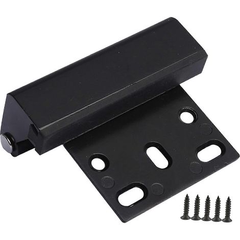 Türverstärkungsschloss aus Aluminiumlegierung, kein Bohren erforderlich, für Kindersicherheit und nach innen öffnende Türen, schwarz. (1/5)