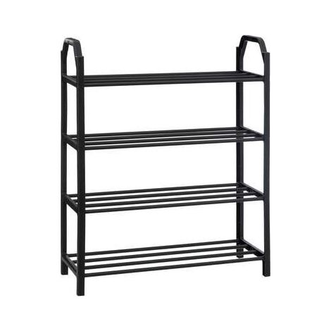 Ac-Deco – Range-chaussures métal polypropylène 50,5x19x65 cm – 4 étagères – Rangement élégant pour 8 paires de chaussures - 5x19x (1/7)