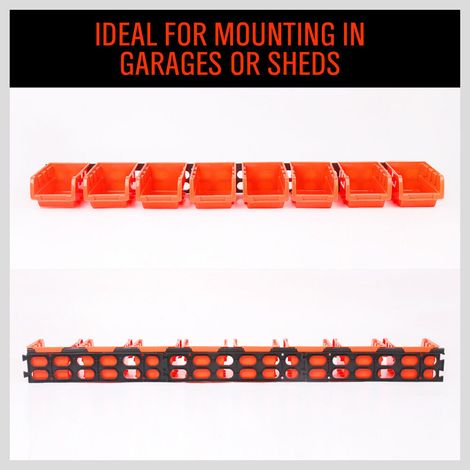 Boîte à outils de rangement pour petites pièces (8 pièces), empilable et avec étagères côte à côte, 500 g, 97902 (1/5)