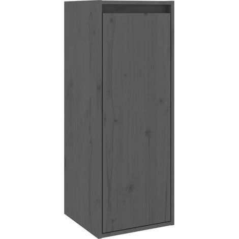 Armadio da parete multifunzionale moderno 30 x 30 x 80 cm in legno massello di pino grigio 020048098