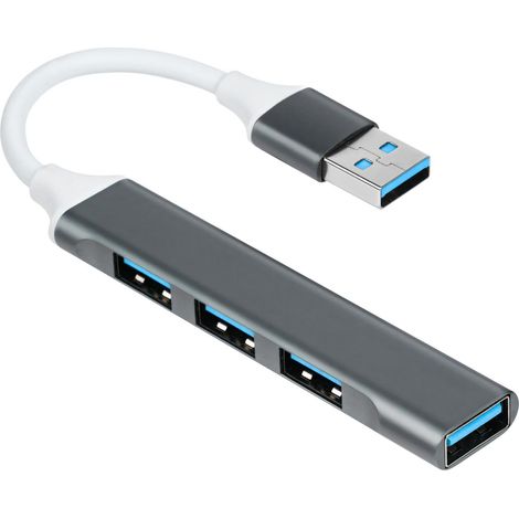 CCYKXA Hub USB 3.0 4 Ports, Data Hub USB Ultra Fin, Rallonge USB 3.0 Transfert de Données à Haute Vitesse pour MacBook, Clés USB, Notebook PC, Portable, Disques Durs Externes, etc (1/5)