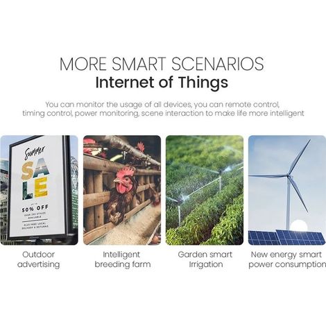 Switch rail DIN 35 mm for Tuya Wifi, meter smart, circuit breaker, LED, energy, kwh, timer, relay, control by application, with function of measurement and of prepaiement (1/5)