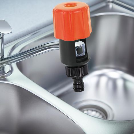 Robinet de Cuisine Mélangeur Tuyau d'arrosage Connecteur de Tuyau, Tuyau à Robinet Connecteur pour Jardin Salle de Bain Cuisine Lavabo Robinet (1/5)