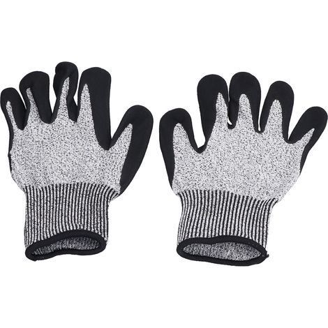 Gants de chantier anti-coupure niveau 5, protection caoutchoutée mate antidérapante, résistants à l'usure, gants de sécurité multifonctionnels