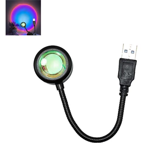 Sunset Lamp 185mm Foldable USB LED Projection Light Soft Portable for Bedroom Decor Photo Selfie (1/5)