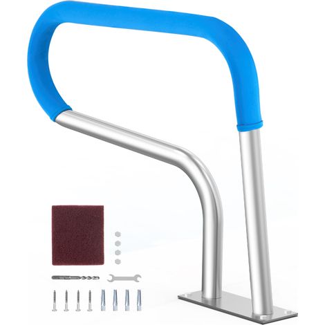 VEVOR Rampe de piscine,32 x 23 pouces,acier inoxydable plaque de base,piscines interieures/exterieures,securite,terrasses,barre deappui antirouille,spas