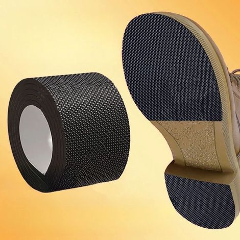 1 rouleau d'autocollants épais antidérapants et résistants à l'usure pour semelles de chaussures - Talon anti-abrasion pour une protection silencieuse et insonorisée des talons épais (1/5)