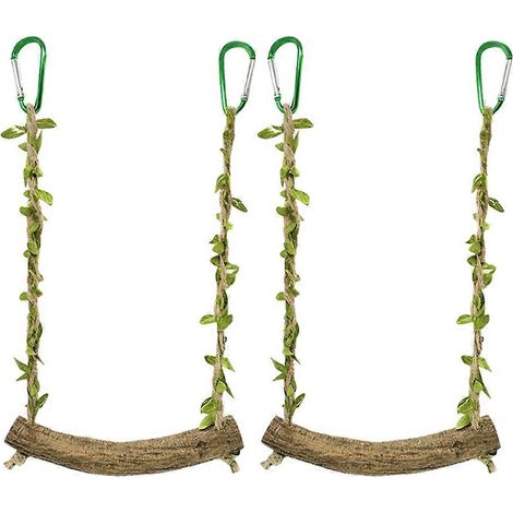 Cage à oiseaux, balançoire pour perroquet, jouet d'escalade, échelle interactive, anneau à mâcher en bois massif anti-morsure (1/5)