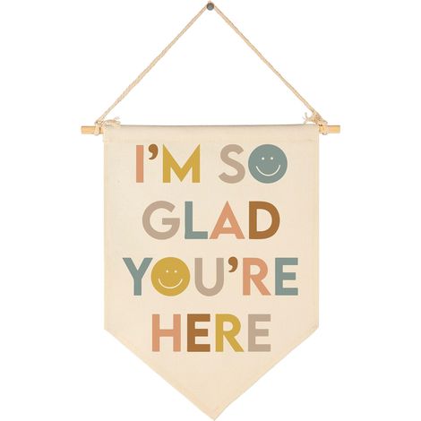 Schön, dass Sie da sind – Klassenzimmerdekoration – Geschenke für Lehrer – Motivierende Klassenzimmerdekoration – Willkommensposter – Wandbanner aus Leinwand – Positive und motivierende Zitate