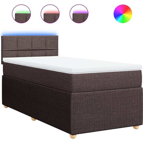 Maison Exclusive - Boxspringbett mit Matratze Dunkelbraun 80x200