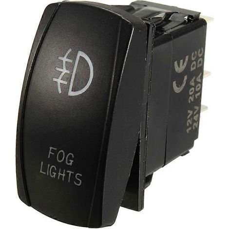 5-poliger 20x16mm Drucktaster 12V 40A LED-beleuchteter Ein/Aus-Wippschalter für Boote (1/5)