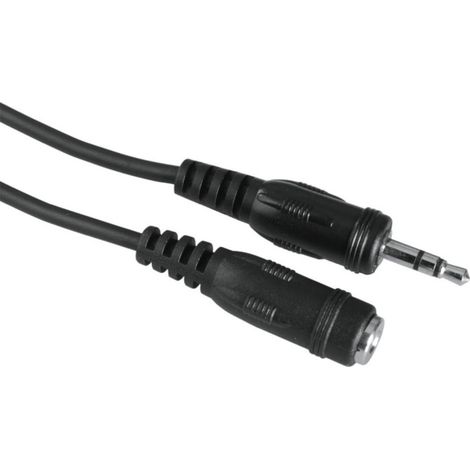 Hama 3,5mm Klinkenverlängerung 5m Stereo Schwarz