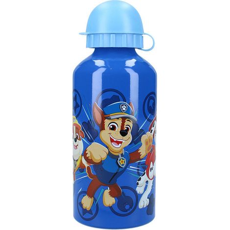 BOTELLA ALUMINIO 500ML PAW PATROL CON TAPON Y BOQUILLA