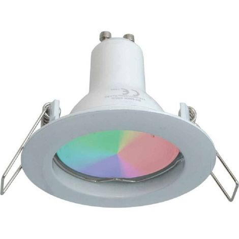 TrAdE Shop Traesio - Faretto Led 6w Incasso 6 Cm Tondo Rgb+6000k Rgbw Gu10 Effetti Luce Colorata 230v - Bianco (1/5)