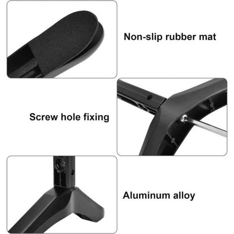 Support TV - - Base TV sans perçage - Alliage d'aluminium - Fixe - 32 à 65 pouces (1/4)
