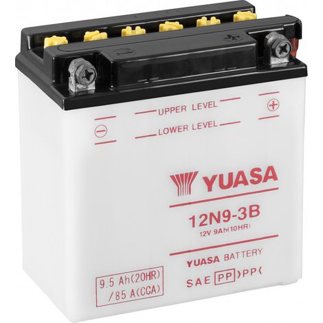 Batterie moto YUASA 12N9-3B 12V 9.5AH 85A (1/3)