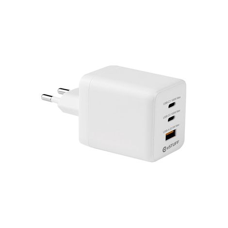 Cargador GaN USB-C PD de 100 W de eSTUFF con 3 puertos para la UE. (1/4)