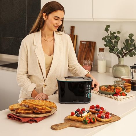 Tostadora Cecotec Toast&Taste Double 850W 2 Ranuras Anchas Blanca (1/5)