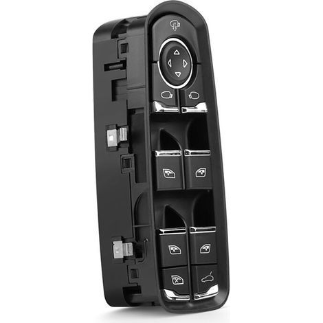 Interrupteur de lève-vitre électrique avant gauche pour Porsche Cayman/Panamera/Macan – Boîtier plastique robuste – Remplacement direct 7PP959858R DML (1/5)