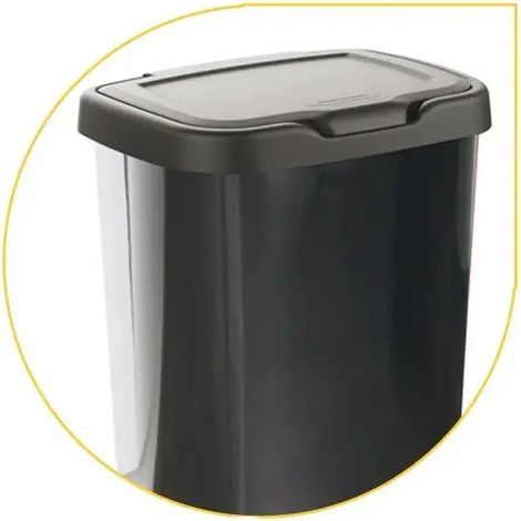 Mülltrennung Jive mit Fußpedal 39,2 x 29,6 x 63,4 cm, 40 l, metallisch glänzend