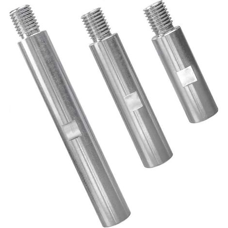 Lot de 3 rallonges pour meuleuse d'angle en acier inoxydable M14 (75 mm, 100 mm, 140 mm) avec levier et adaptateur fileté M14 pour outils de polissage et de meulage (1/5)