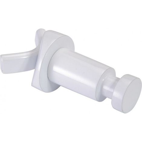 Patère blanche réglable RAWELL pour radiateur 3,2x3,2x8 cm (1/3)