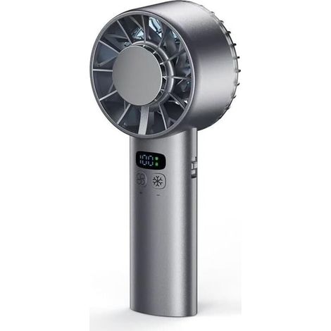 Ventilateur portable, mini ventilateur à turbine, ventilateur de poche avec batterie 5200 mAh, refroidissement, vitesse réglable (1-100), pour voyages, camping et activités de plein air (noir) XXW