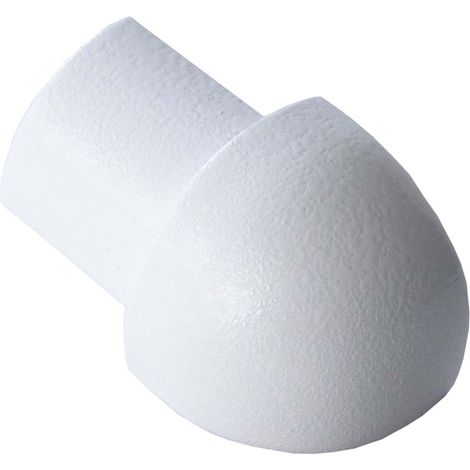 Dalsys Angle extérieur pour rail de carrelage aluminium (anodisé) Profilé en quart de cercle, profilé pour carrelage - 8mm, 1 pièce Blanc