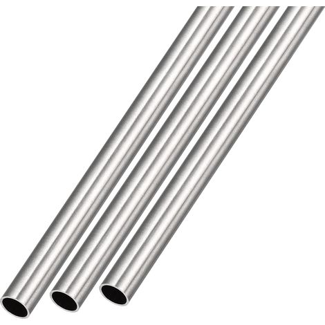 Lot de 3 tubes droits en acier inoxydable 304 pour l'ameublement et la machinerie, 4 mm x 0,2 300 (1/5)