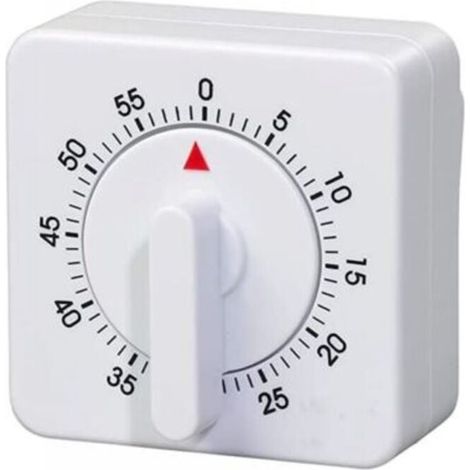 Kleine mechanische Kurzzeitmesser mit quadratischem Pendel, 60 Minuten/1 Stunde tragbar, keine Batterie für die Rotationssteuerung erforderlich