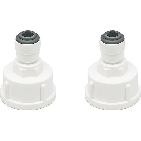 Lot de 2 Raccord Tuyau Eau Frigo, Connecteur Rapide 1/4" Converti en Femelle 3/4”, Double Joint, Connecteurs Rapides de Filtre à Eau (1/5)