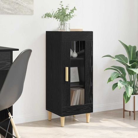 Aparador Roble Negro 34.5 x 32.5 x 90 cm Madera de ingeniería