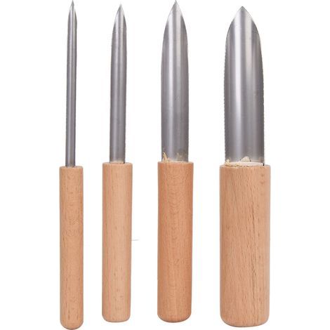 4 Pièces Emporte-Pièces Céramique Outils de Modelage Argile Sculpture DIY Coupe Semi-Circulaire (1/5)