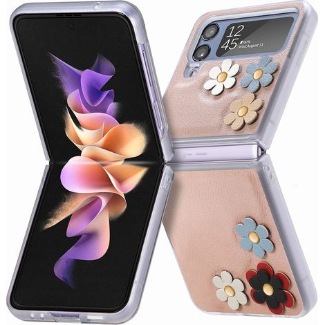 Étui à rabat créatif à fleurs 3D pour Samsung Galaxy Z4 (modèle femme) (1/5)
