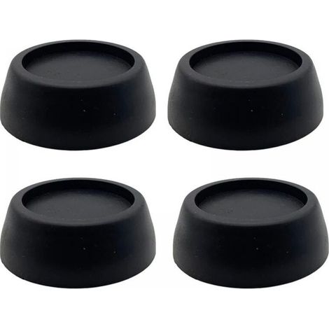 4pcs Black Washing Machine Feet, Shock Absorbing Mats, Noise-Reducing Feet Rubber Shock Absorbing Mats for Washing Machine and Washer Dryer (1/4)