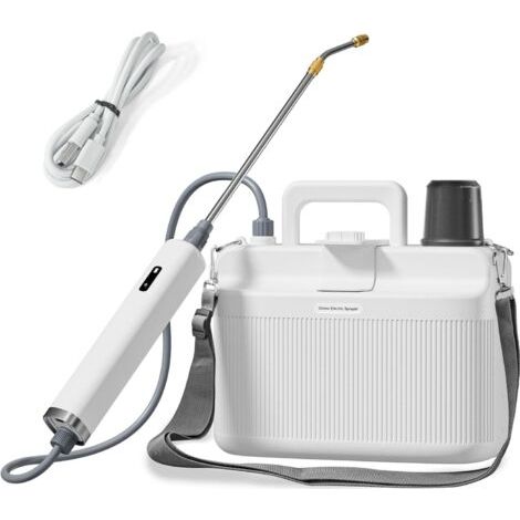 Pulvérisateur Electrique de 5L, Pulvérisateur à Pression pour Jardin, Pulverisateur Lance Telescopique avec Buse en Laiton Réglable en Continu & Capuchon de Mesure Transparent & Bretelles (1/5)