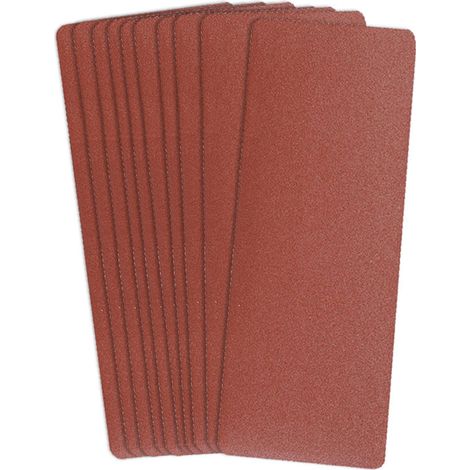 10 feuilles de poncage abrasives 1/3 pincees 93 x 230 mm - grain 120