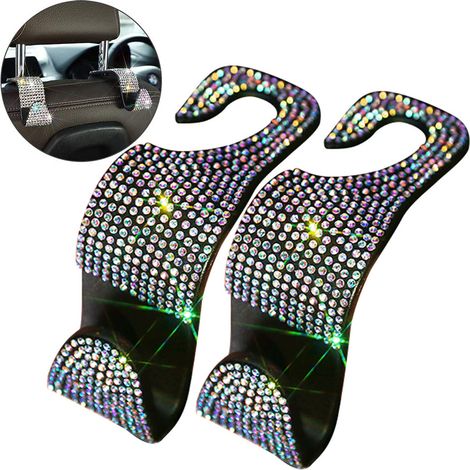 Crochets de siège auto strass brillants - Lot de 2 (1/5)